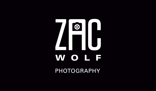 Zac X Wolf Full Mark + Logotype (front of business card)