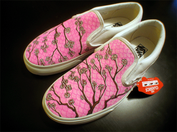 cherry blossom shoes vans